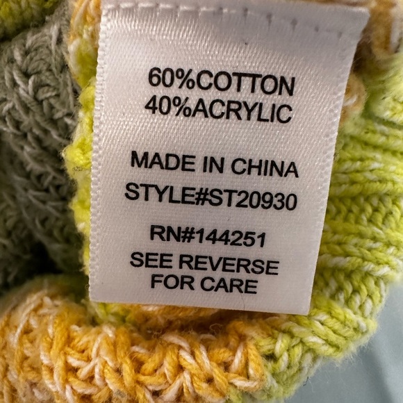 Sincerely Jules Collared Quarter Zip Sweater Neon Striped Cropped Color Block XL - Picture 7 of 11